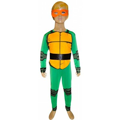 Ninja Kaplumbağalar Turuncu Maskeli Kostüm 7-9 Yaş