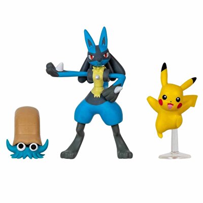 Pokemon Battle 3'lü Figür S14 Omanyte-Lucario-Pikachu