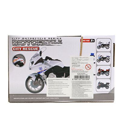 Sesli Işıklı Kırmızı İtfaiye Motosikleti