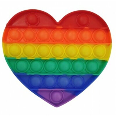 Pop It Gökkuşağı Kalp