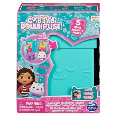 Gabby Dollhouse Klipsli Mini Oyun Seti Cakey Cat
