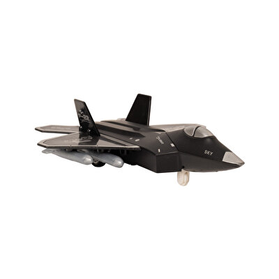 Metal Çek Bırak Savaş Uçağı Siyah