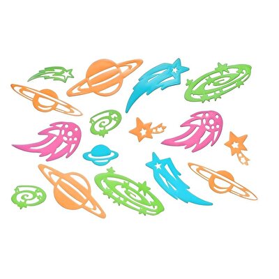 Karanlıkta Parlayan Gezegen Floresan Duvar Çıkartmaları