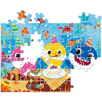 Clementoni Baby Shark İki Taraflı Renkli Puzzle 60 Parça