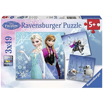 Ravensburger Puzzle 3x49 Parça Disney Frozen Kış Macerası