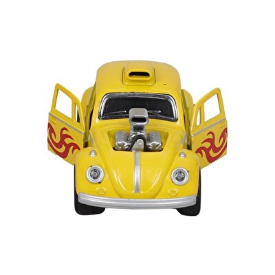 Işıklı Metal Çek Bırak Motorlu Tosbağa Sarı