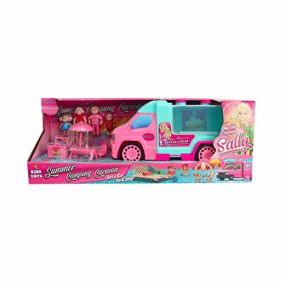 Sally'nin Sevimli Karavanı Figürlü Oyun Seti Turkuaz Toz Pembe