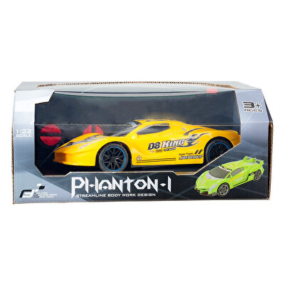 Full Fonksiyon Pilli 1:22 Ölçek Uzaktan Kumandalı Sarı Araba