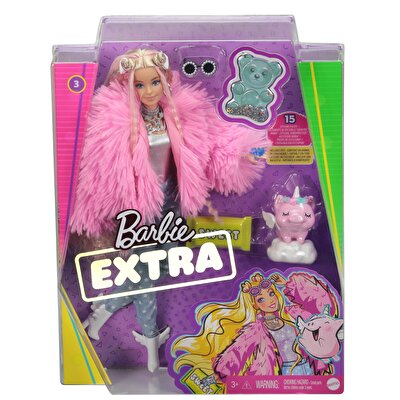 Barbie Extra Pembe Ceketli Bebek GRN28
