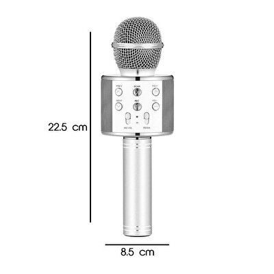 Handheld Ktv Karaoke Mikrofon Silver WS-858