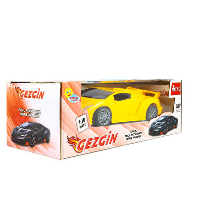 1:18 Ölçekli Şarjlı Full Fonksiyon Sarı Gezgin Araba
