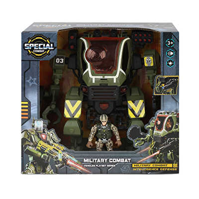 Special Combat Sesli Işıklı Askeri Robot Oyun Seti