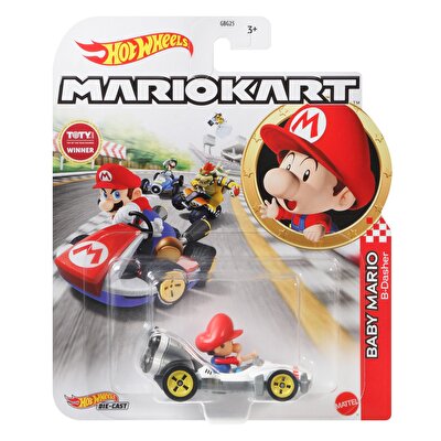 Hot Wheels Mario Kart Karakter Araçlar Baby Mario GRN12