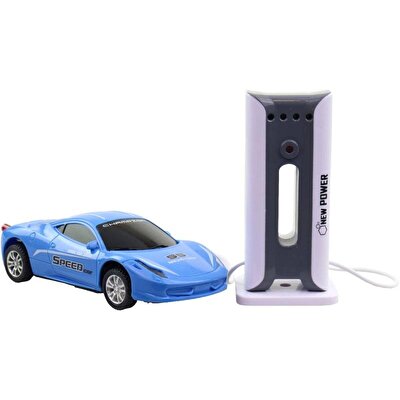 Şarj İstasyonlu Uzaktan Kumandalı Spor Mavi Araba