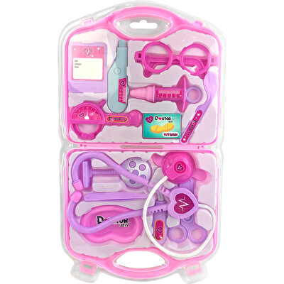 Açık Çantalı Doktor Seti(Pembe)