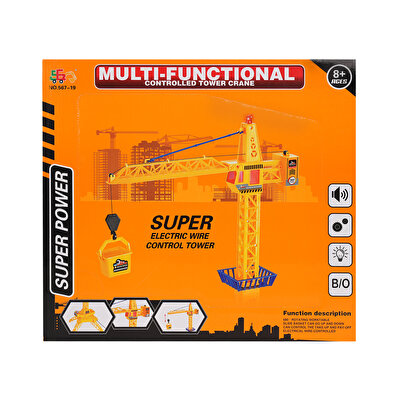 Sesli ve Işıklı Kablo Kumandalı Çok Fonksiyonlu Kule Vinç