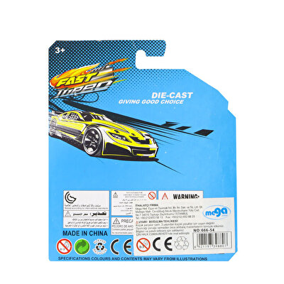 1:64 Ölçekli Die-Cast Kırmızı Çizgili Yarasa Araba