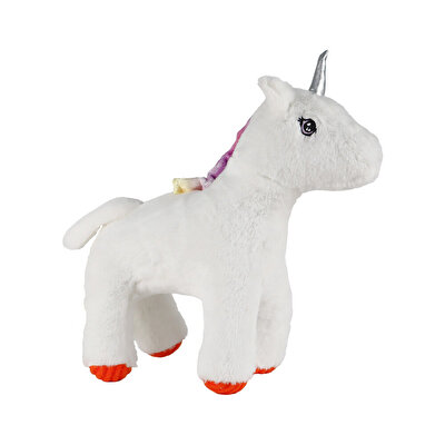 Valeria Unicorn Beyaz Turuncu Ayaklı Peluş