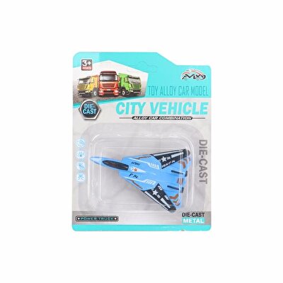 4 Renkli Savaşçı Çek Bırak Mavi Uçak