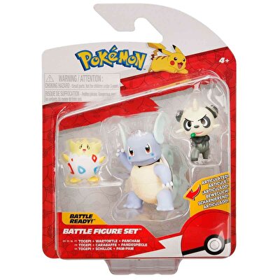 Pokemon Battle 3'lü Figür S14 Togepi-Wartortle-Pancham