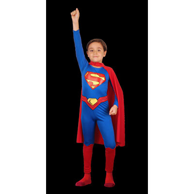 Superman Basic Kostüm 7-9 Yaş
