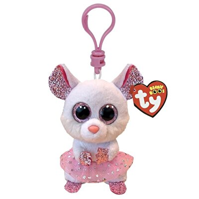 TY Nina White Ballerina Mouse Anahtarlık 12 Cm