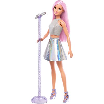 Barbie Kariyer Bebekleri Pop Star Bebek ve Mikrofonu FXN98