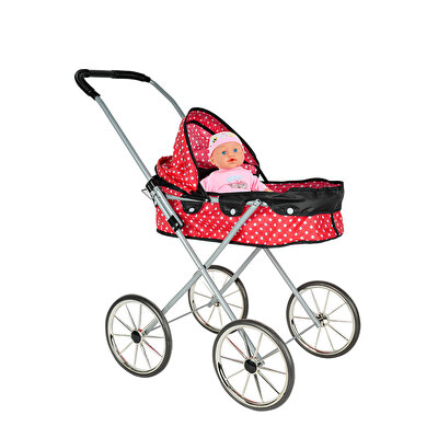 Gümüş Tekerlekli Beşikli Puset