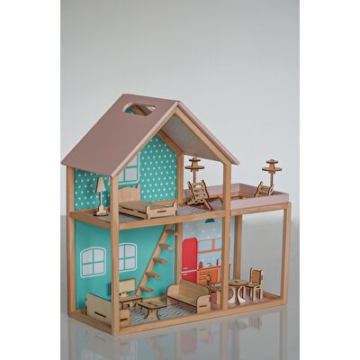 Ahşap Merdivenli Ev 1003 Mavi