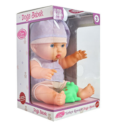 Doğa Et Bebek ve Minik Arkadaşı Mor Beyaz Elbiseli