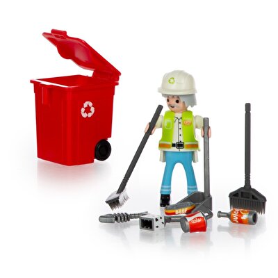 Power Planet Temizlik Görevlisi Figürlü Yapı Blok Oyuncak Seti A