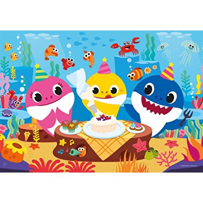 Clementoni Baby Shark İki Taraflı Renkli Puzzle 60 Parça