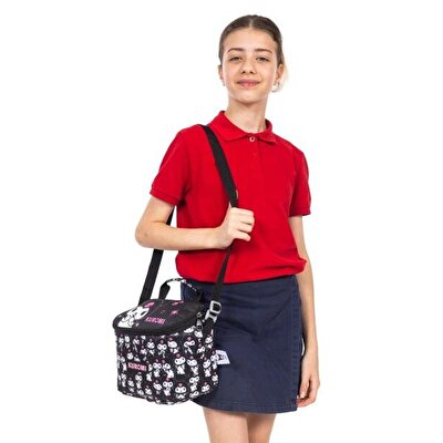 Kuromi Desenli Termal Beslenme Çantası Siyah