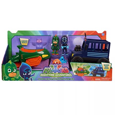 PijaMaskeliler İyiler ve Kötüler Araçlar Gekko Mobile ve Night Ninja's Bus