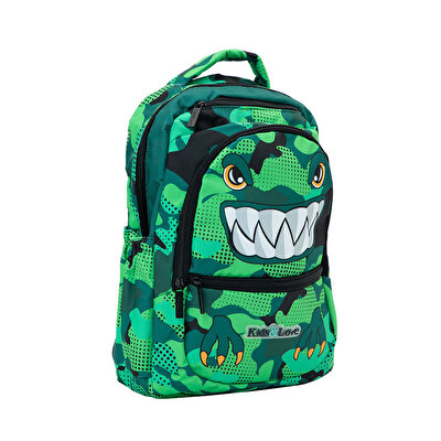 Kaukko Kids Love Square Dinosaur Sırt Çantası