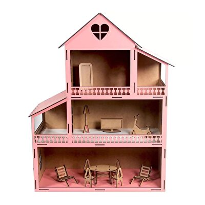 Ahşap Kalpli Ev 15 Parça