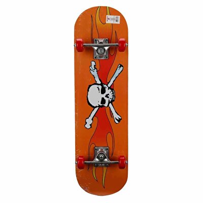 Büyük Tahta Kaykay 70x20 cm Kuru Kafa