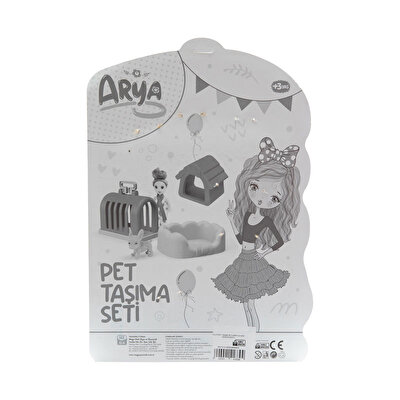 Arya Pet Taşıma Seti Kare Desen Elbiseli
