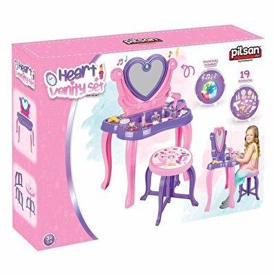 Pilsan Kalp Makyaj Masası Pembe