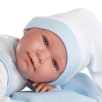 Llorens Lalo Pijama Toquilla Azul Sesli 35 cm.