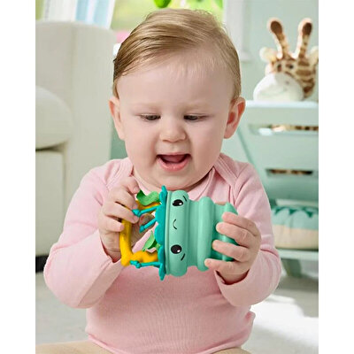 Fisher Price Deniz Dostları 2'si 1 Arada Silikon Çıngırak Jellyfish JHB57