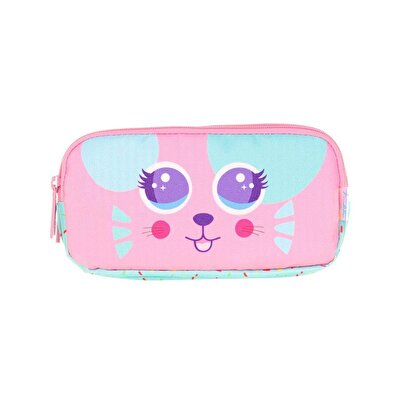Kaukko Kids 3 Bölmeli Cute Face Mouse Kalem Çantası