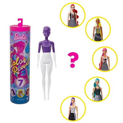 Barbie Color Reveal Renk Değiştiren Sürpriz Renk Bloklu Bebekler GWC56