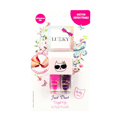 Lukky Soyulabilir 2'si 1 arada Oje Pembe Mor