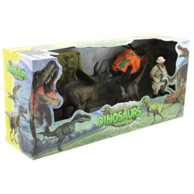 Dinozor Avcısı Helikopter ve Figür Oyun Seti