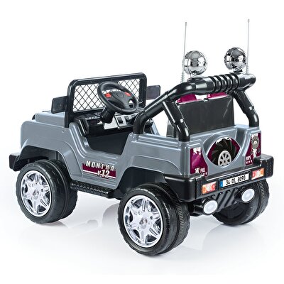 Dolu Montra Uzaktan Kumandalı Gri 12V Akülü Araba