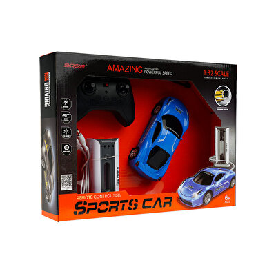 Şarj İstasyonlu Uzaktan Kumandalı Spor Mavi Araba