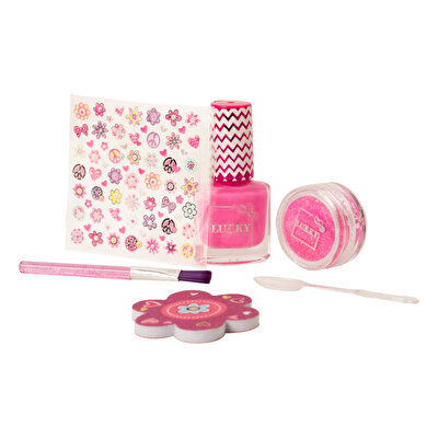Lukky Soyulabilir Pembe Ojeli Tırnak Tasarım Seti