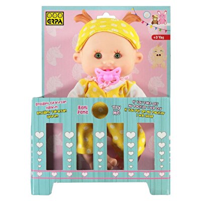 Ağlayan Bebiş Bebek Sarı Tulumlu