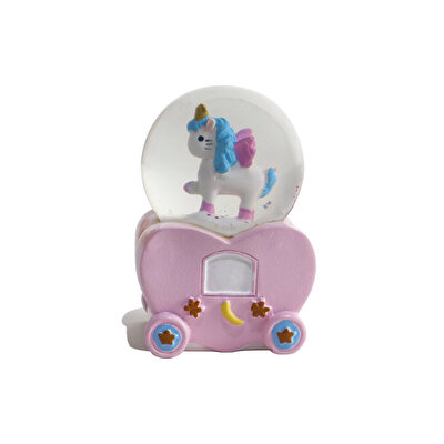 Mini Işıklı Renkli Unicorn Kar Küresi